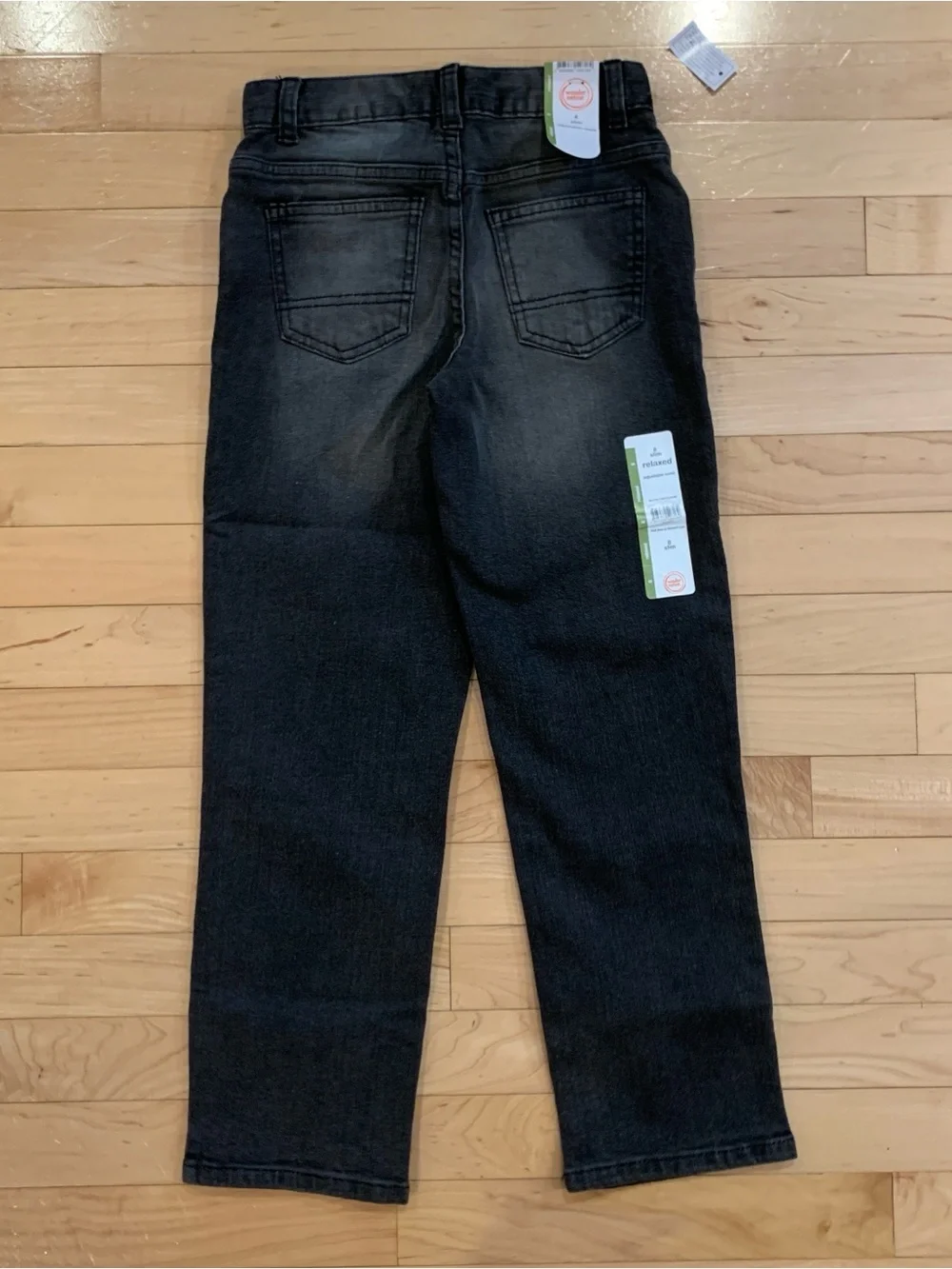 New! Wonder Nation Boys Black Jeans – Size 8 Slim | Relaxed Fit Adjustable Waist